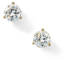 Ювелирный интернет-магазин Diamond Gallery. Бриллиант в оправе из желтого золота